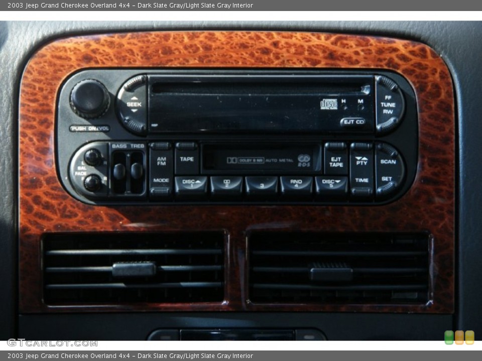 Dark Slate Gray/Light Slate Gray Interior Audio System for the 2003 Jeep Grand Cherokee Overland 4x4 #74578628