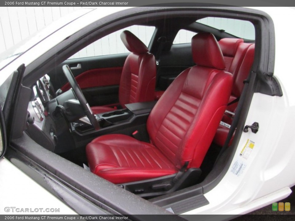 Red/Dark Charcoal Interior Front Seat for the 2006 Ford Mustang GT Premium Coupe #74579099