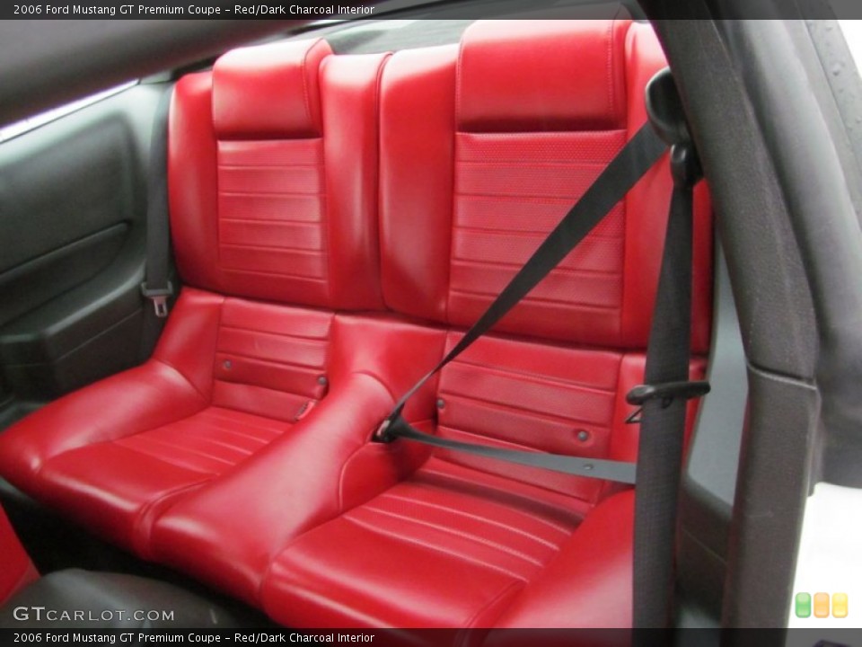 Red/Dark Charcoal Interior Rear Seat for the 2006 Ford Mustang GT Premium Coupe #74579225