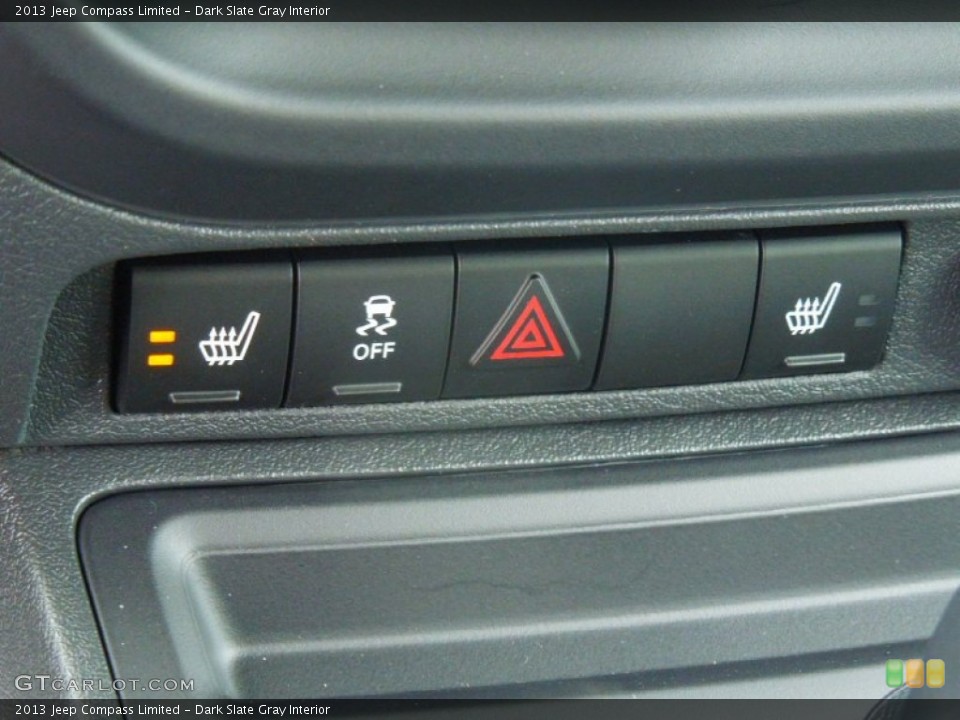 Dark Slate Gray Interior Controls for the 2013 Jeep Compass Limited #74581424