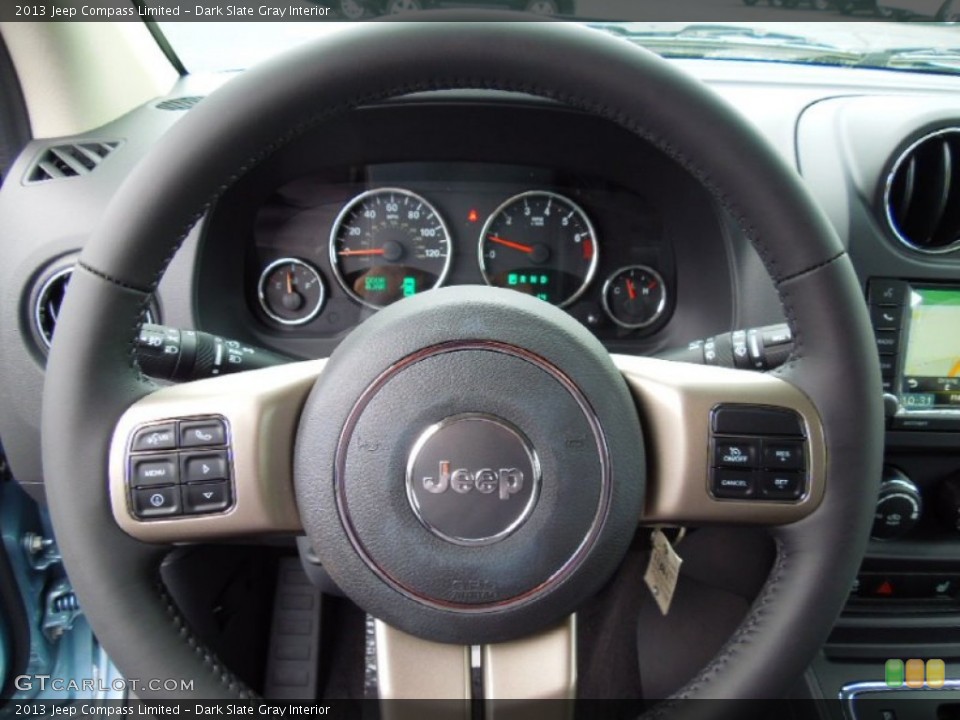Dark Slate Gray Interior Steering Wheel for the 2013 Jeep Compass Limited #74581457