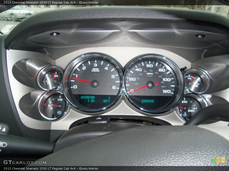 Ebony Interior Gauges for the 2013 Chevrolet Silverado 1500 LT Regular Cab 4x4 #74581826