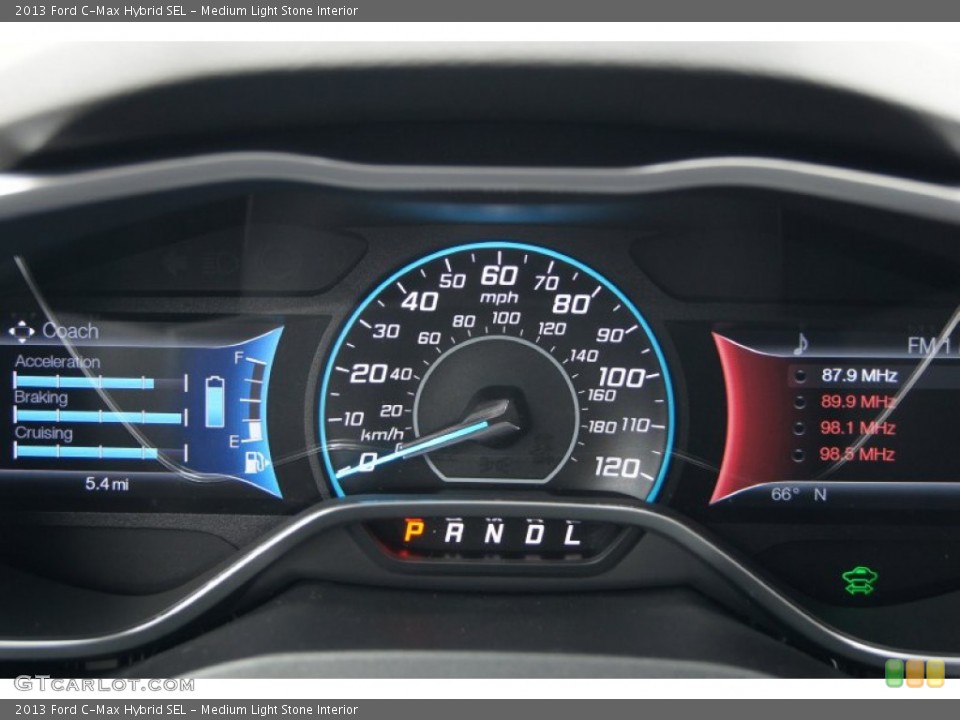 Medium Light Stone Interior Gauges for the 2013 Ford C-Max Hybrid SEL #74582542