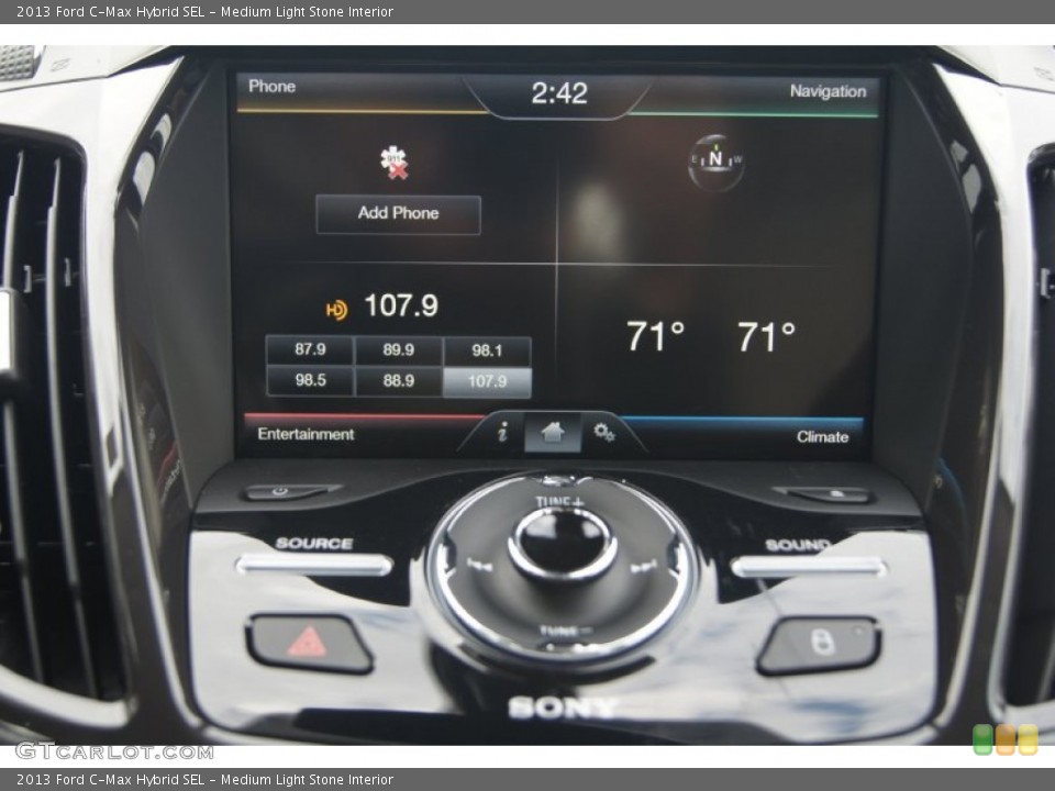 Medium Light Stone Interior Controls for the 2013 Ford C-Max Hybrid SEL #74582660