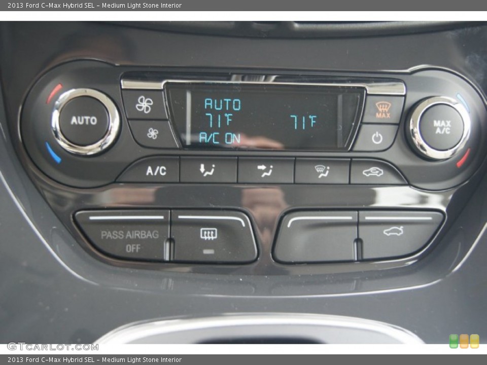 Medium Light Stone Interior Controls for the 2013 Ford C-Max Hybrid SEL #74582775