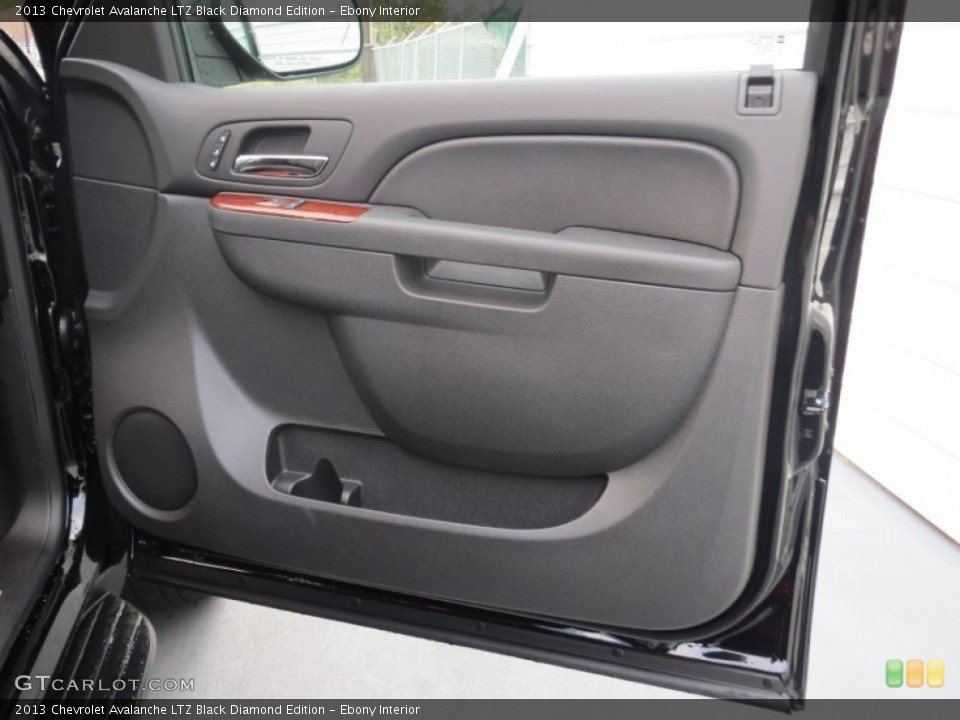 Ebony Interior Door Panel for the 2013 Chevrolet Avalanche LTZ Black Diamond Edition #74582827