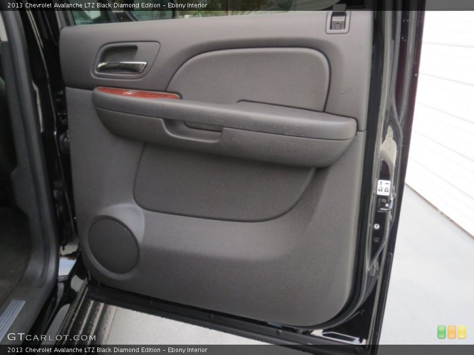 Ebony Interior Door Panel for the 2013 Chevrolet Avalanche LTZ Black Diamond Edition #74582918