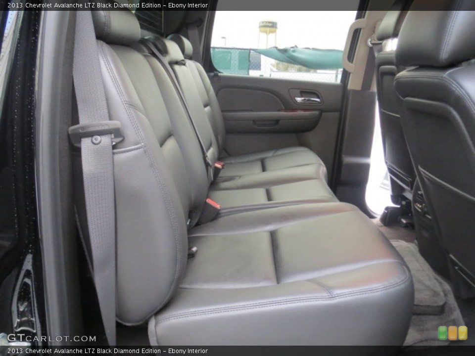 Ebony Interior Rear Seat for the 2013 Chevrolet Avalanche LTZ Black Diamond Edition #74582939