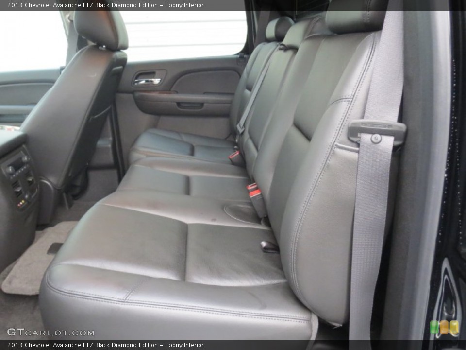 Ebony Interior Rear Seat for the 2013 Chevrolet Avalanche LTZ Black Diamond Edition #74582996