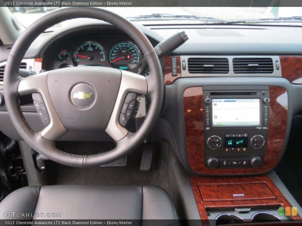 Ebony Interior Dashboard for the 2013 Chevrolet Avalanche LTZ Black Diamond Edition #74583158