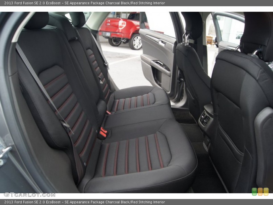 SE Appearance Package Charcoal Black/Red Stitching Interior Rear Seat for the 2013 Ford Fusion SE 2.0 EcoBoost #74583209