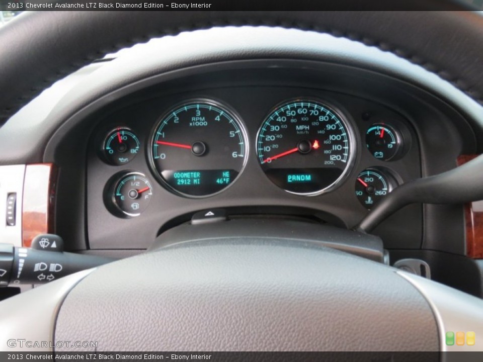 Ebony Interior Gauges for the 2013 Chevrolet Avalanche LTZ Black Diamond Edition #74583260