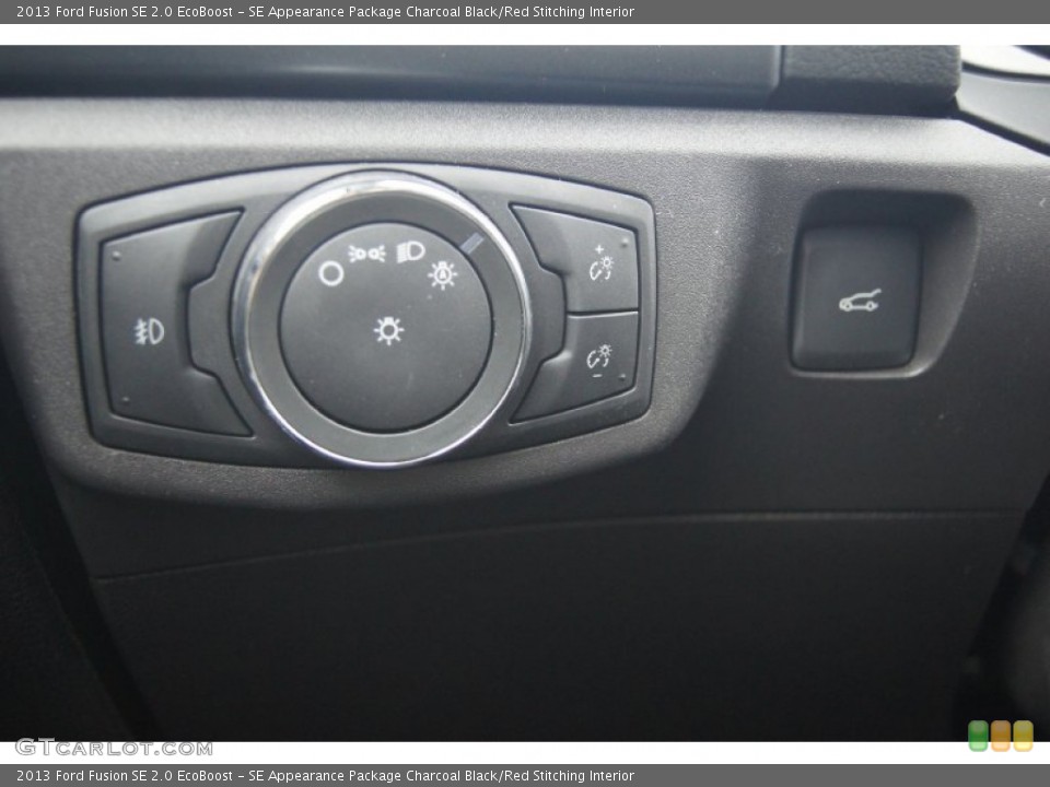 SE Appearance Package Charcoal Black/Red Stitching Interior Controls for the 2013 Ford Fusion SE 2.0 EcoBoost #74583417