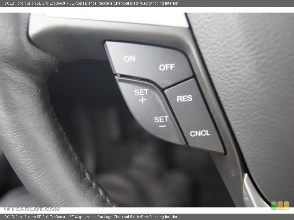 SE Appearance Package Charcoal Black/Red Stitching Interior Controls for the 2013 Ford Fusion SE 2.0 EcoBoost #74583538