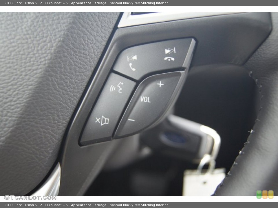 SE Appearance Package Charcoal Black/Red Stitching Interior Controls for the 2013 Ford Fusion SE 2.0 EcoBoost #74583562