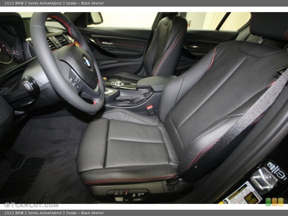Black Interior Front Seat for the 2013 BMW 3 Series ActiveHybrid 3 Sedan #74585186
