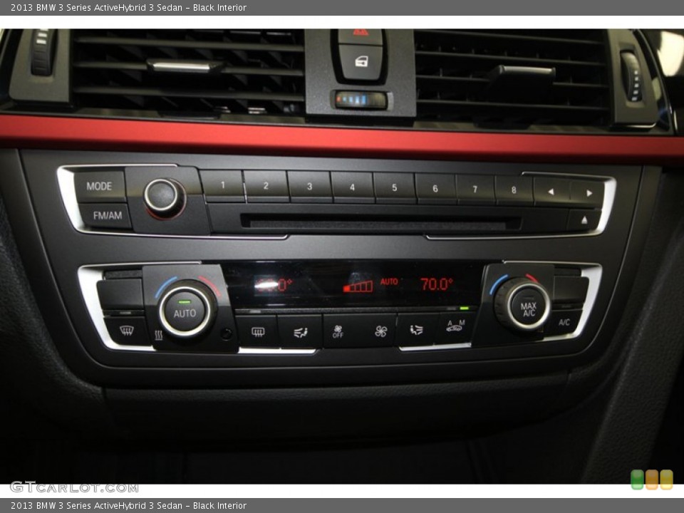 Black Interior Controls for the 2013 BMW 3 Series ActiveHybrid 3 Sedan #74585440