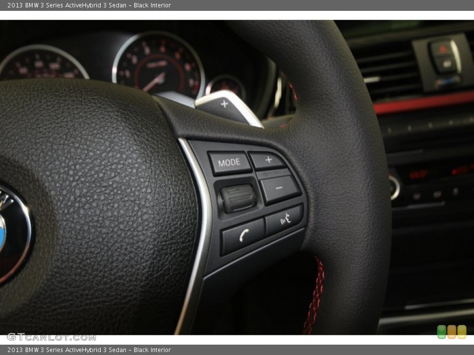 Black Interior Controls for the 2013 BMW 3 Series ActiveHybrid 3 Sedan #74585543