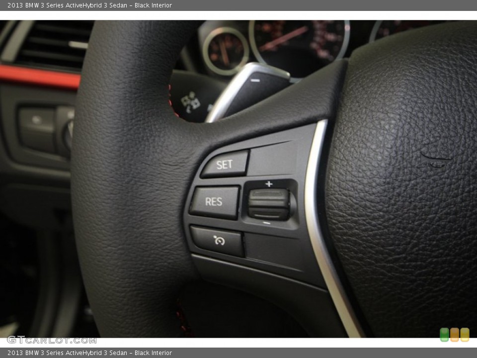 Black Interior Controls for the 2013 BMW 3 Series ActiveHybrid 3 Sedan #74585565
