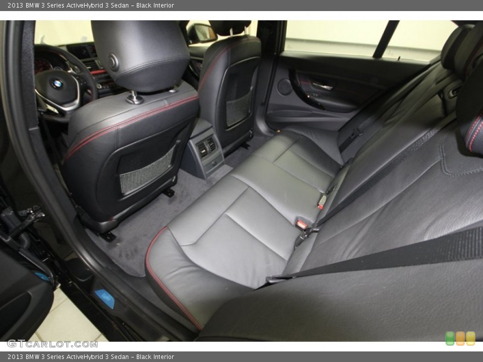 Black Interior Rear Seat for the 2013 BMW 3 Series ActiveHybrid 3 Sedan #74585585