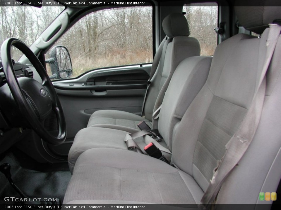 Medium Flint Interior Front Seat for the 2005 Ford F350 Super Duty XLT SuperCab 4x4 Commercial #74586617