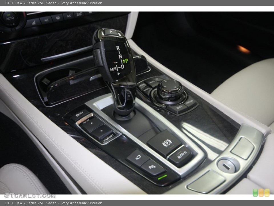 Ivory White/Black Interior Transmission for the 2013 BMW 7 Series 750i Sedan #74588872