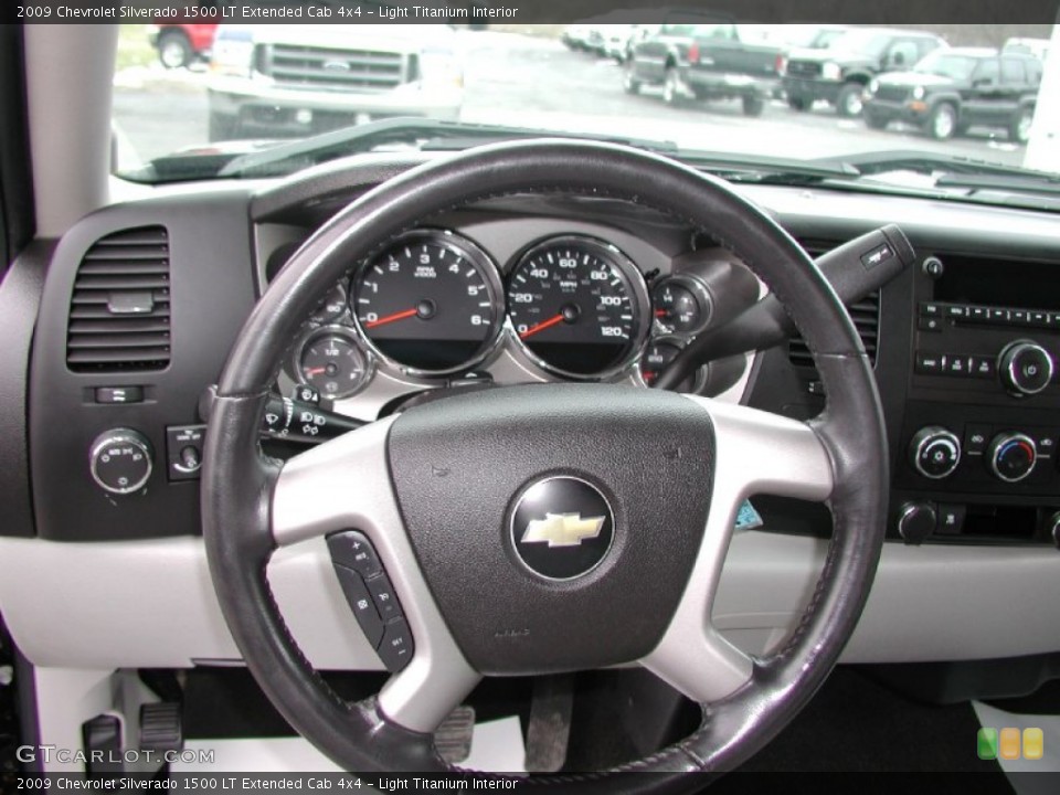 Light Titanium Interior Steering Wheel for the 2009 Chevrolet Silverado 1500 LT Extended Cab 4x4 #74591483