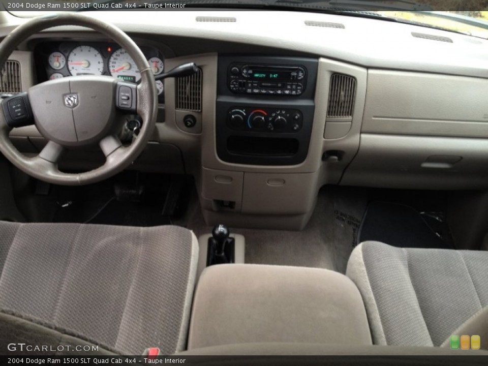 Taupe Interior Dashboard for the 2004 Dodge Ram 1500 SLT Quad Cab 4x4 #74592143