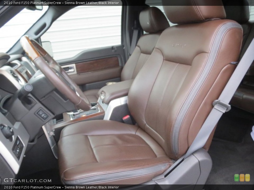 Sienna Brown Leather/Black Interior Front Seat for the 2010 Ford F150 Platinum SuperCrew #74592285