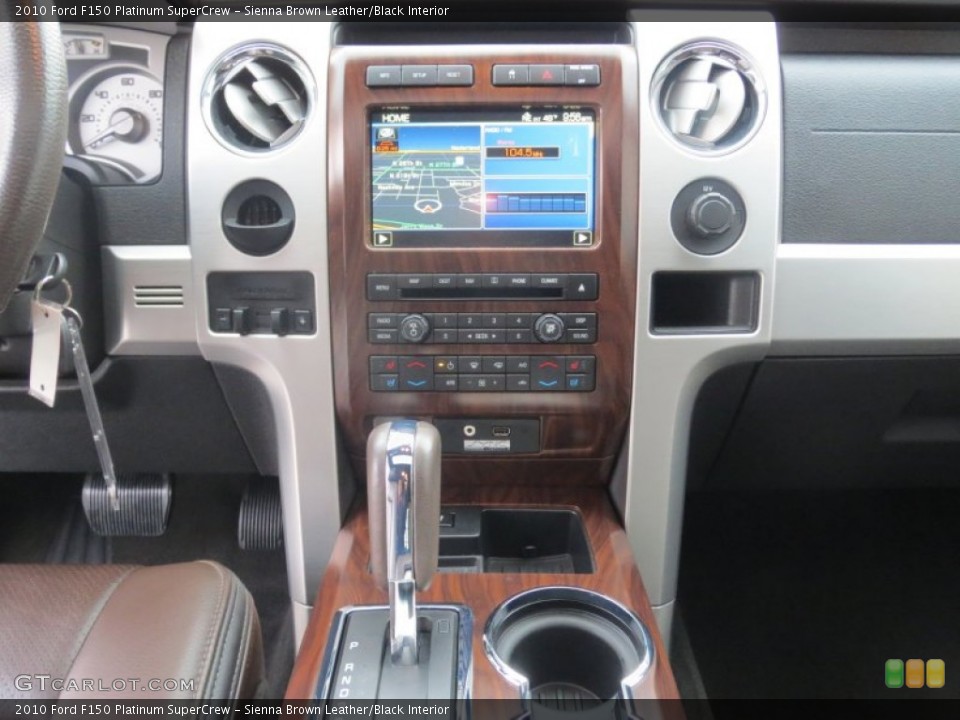 Sienna Brown Leather/Black Interior Controls for the 2010 Ford F150 Platinum SuperCrew #74592372