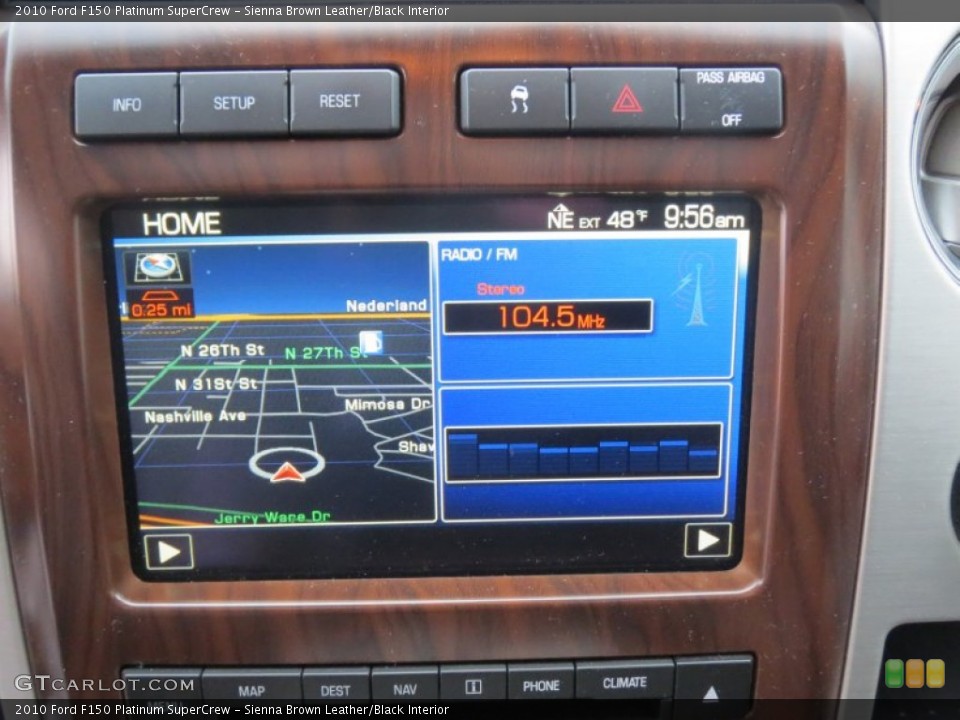 Sienna Brown Leather/Black Interior Navigation for the 2010 Ford F150 Platinum SuperCrew #74592398