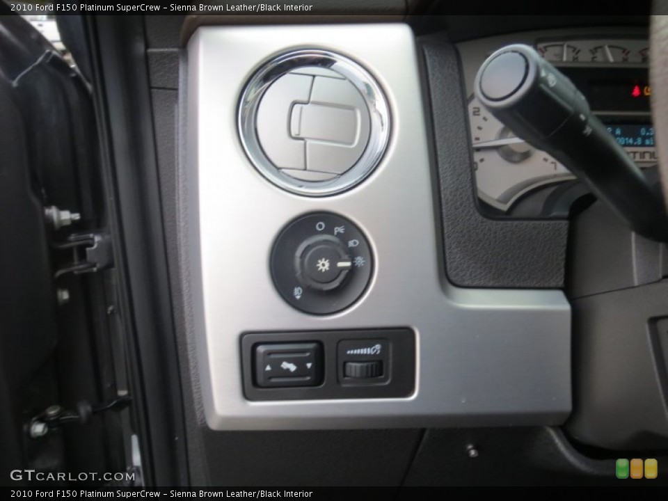 Sienna Brown Leather/Black Interior Controls for the 2010 Ford F150 Platinum SuperCrew #74592551