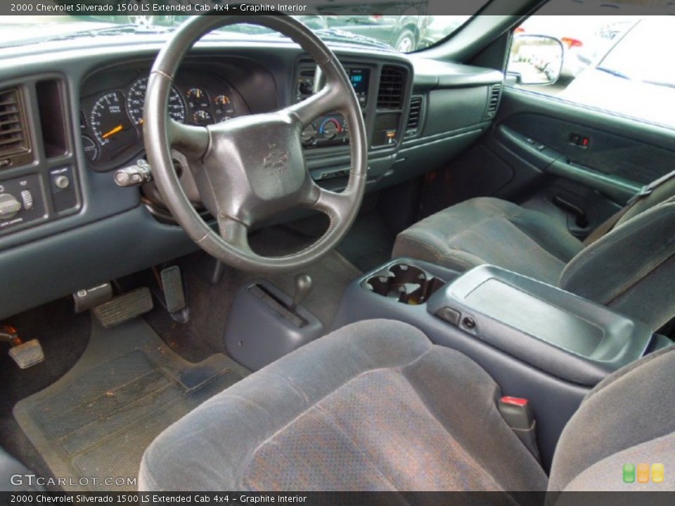 Graphite Interior Prime Interior for the 2000 Chevrolet Silverado 1500 LS Extended Cab 4x4 #74592914