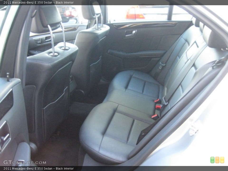Black Interior Rear Seat for the 2011 Mercedes-Benz E 350 Sedan #74595053
