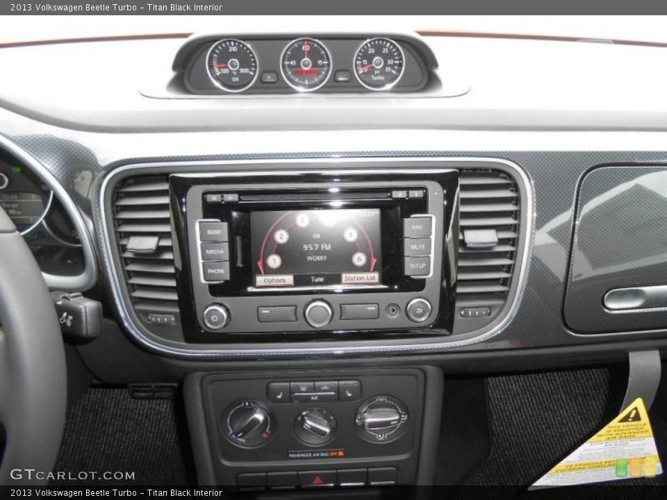 Titan Black Interior Controls for the 2013 Volkswagen Beetle Turbo #74595579