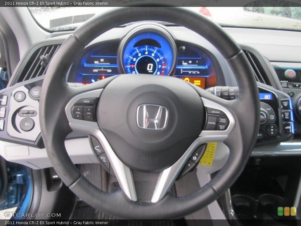 Gray Fabric Interior Steering Wheel for the 2011 Honda CR-Z EX Sport Hybrid #74597267
