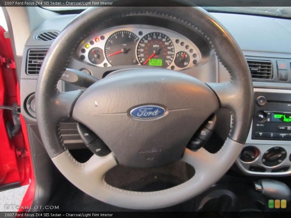Charcoal/Light Flint Interior Steering Wheel for the 2007 Ford Focus ZX4 SES Sedan #74598970