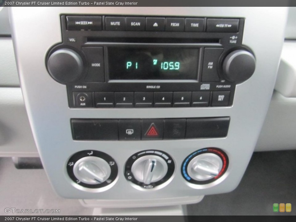 Pastel Slate Gray Interior Controls for the 2007 Chrysler PT Cruiser Limited Edition Turbo #74599292