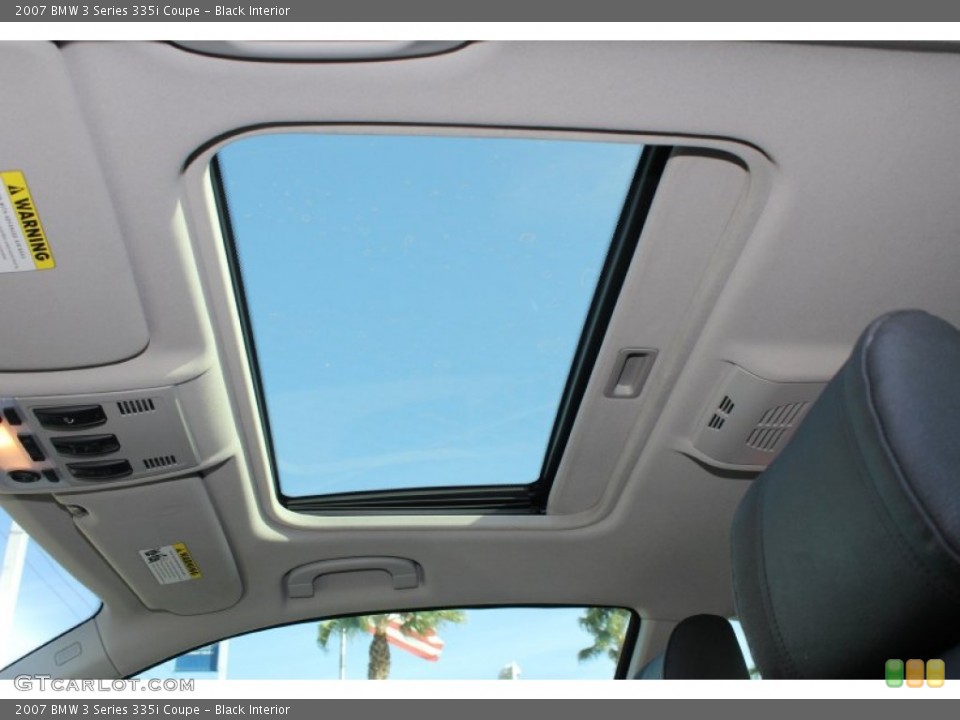Black Interior Sunroof for the 2007 BMW 3 Series 335i Coupe #74599886