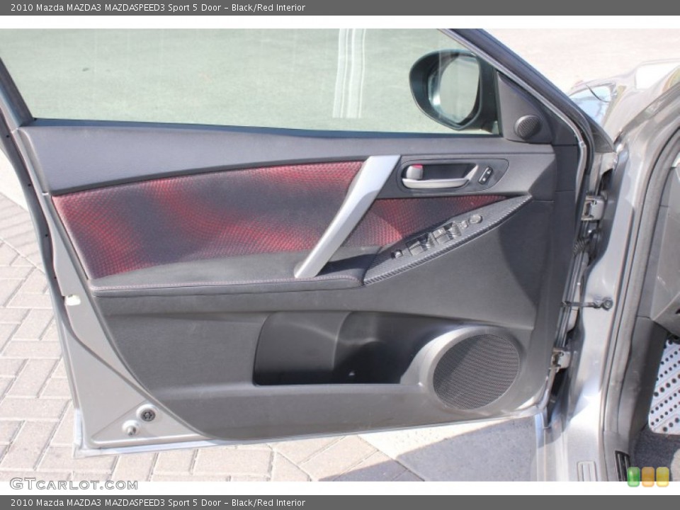 Black/Red Interior Door Panel for the 2010 Mazda MAZDA3 MAZDASPEED3 Sport 5 Door #74601764