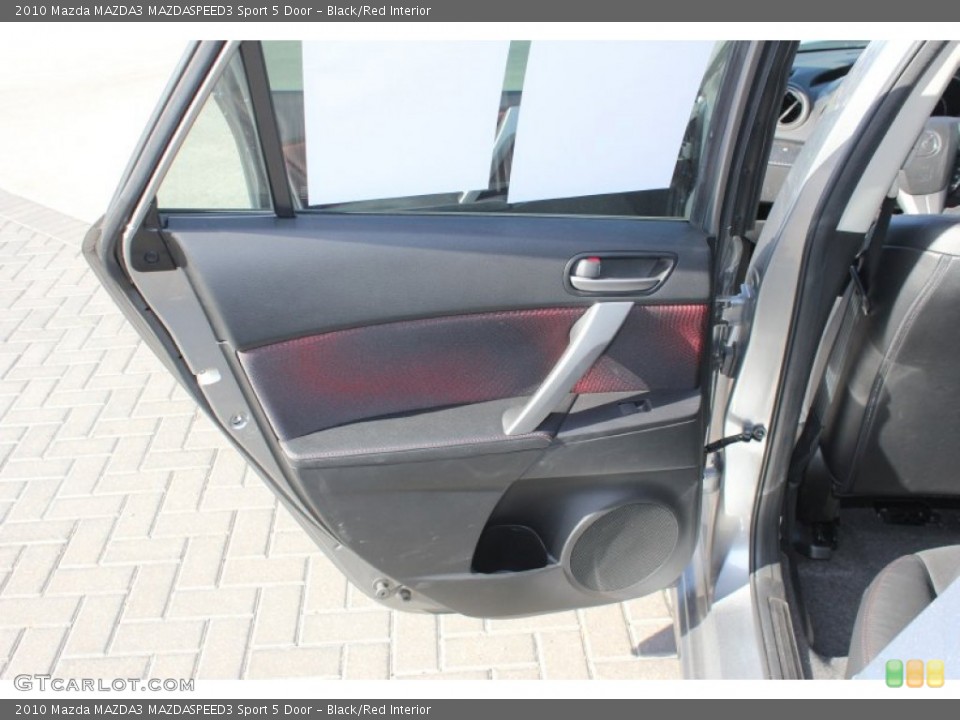 Black/Red Interior Door Panel for the 2010 Mazda MAZDA3 MAZDASPEED3 Sport 5 Door #74601782
