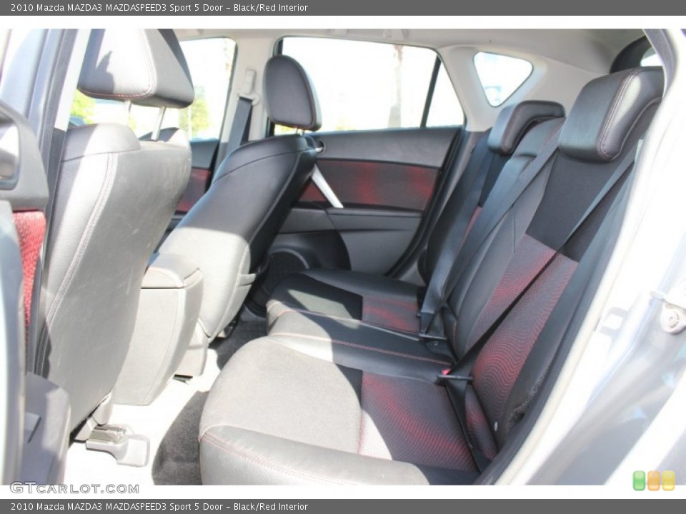 Black/Red Interior Rear Seat for the 2010 Mazda MAZDA3 MAZDASPEED3 Sport 5 Door #74601794