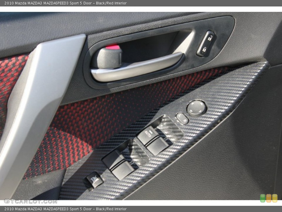 Black/Red Interior Controls for the 2010 Mazda MAZDA3 MAZDASPEED3 Sport 5 Door #74601806