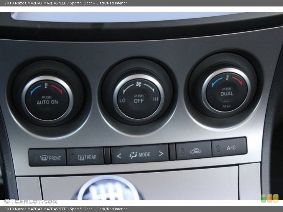 Black/Red Interior Controls for the 2010 Mazda MAZDA3 MAZDASPEED3 Sport 5 Door #74601881