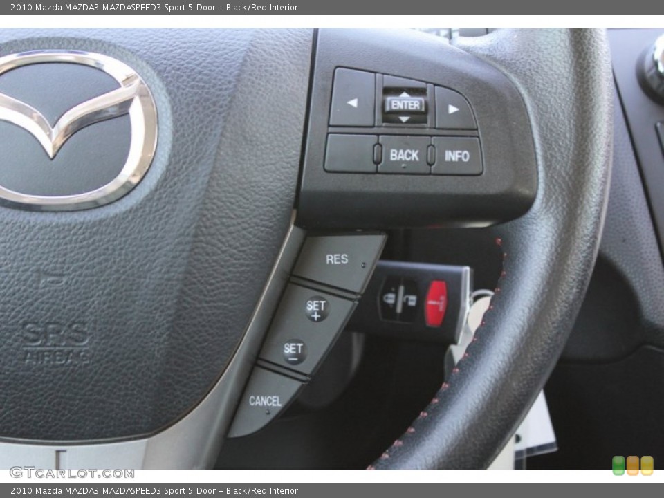 Black/Red Interior Controls for the 2010 Mazda MAZDA3 MAZDASPEED3 Sport 5 Door #74601938