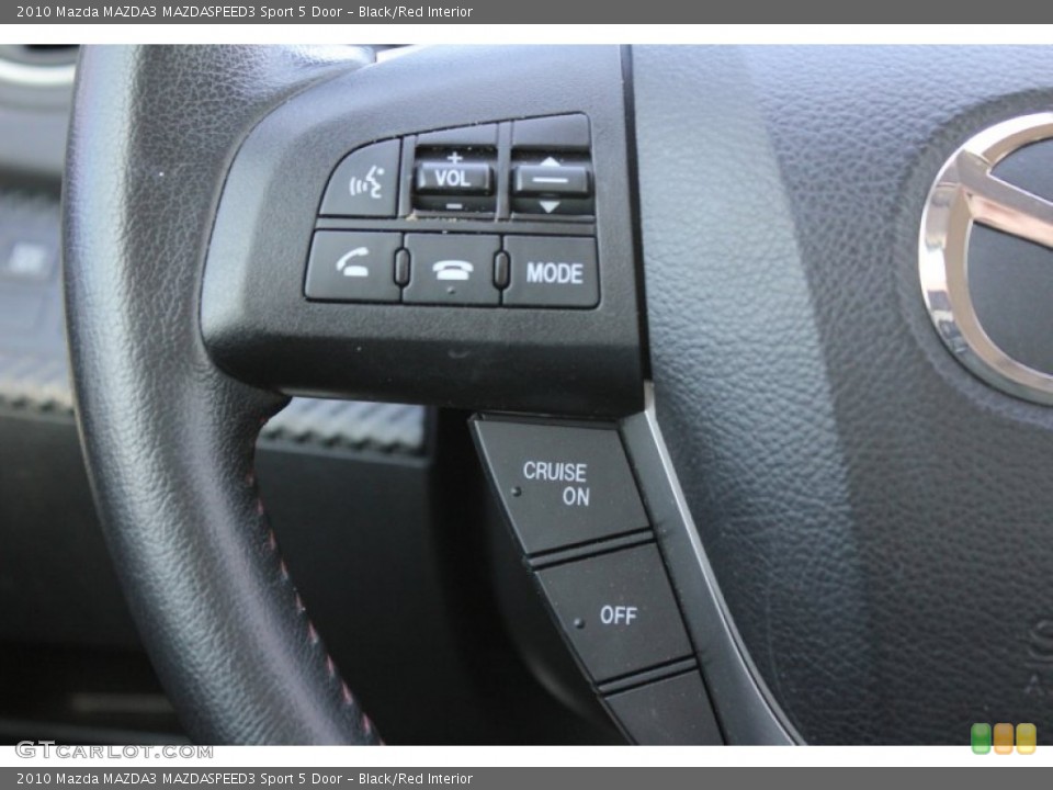 Black/Red Interior Controls for the 2010 Mazda MAZDA3 MAZDASPEED3 Sport 5 Door #74601955