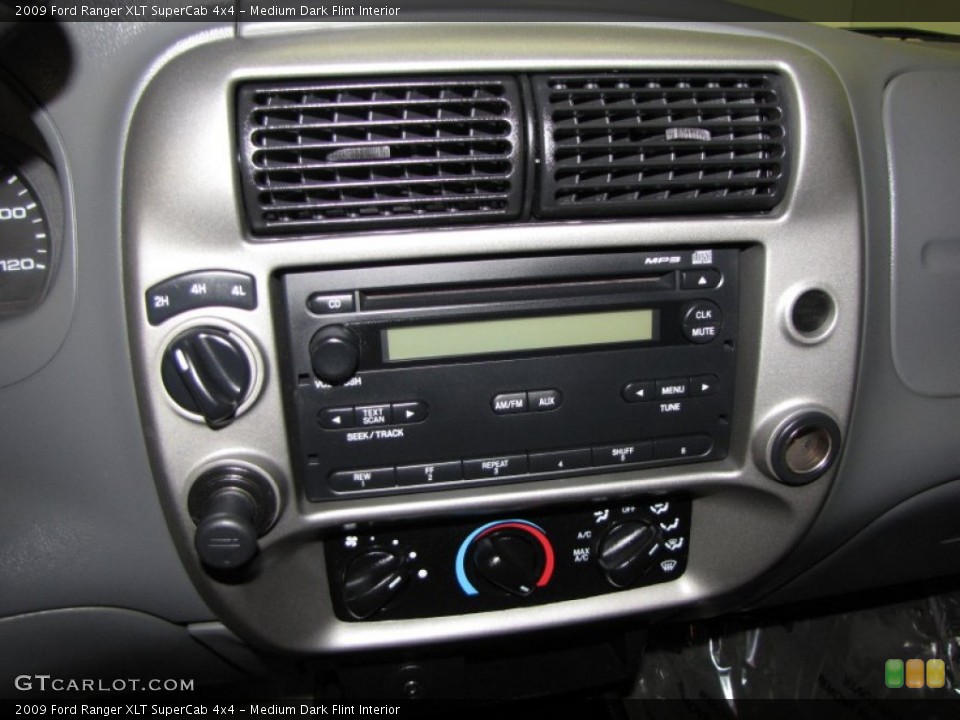Medium Dark Flint Interior Controls for the 2009 Ford Ranger XLT SuperCab 4x4 #74602730
