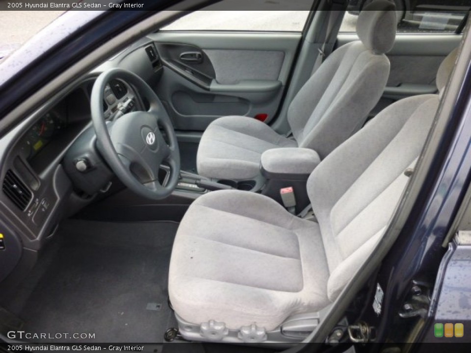 Gray Interior Front Seat for the 2005 Hyundai Elantra GLS Sedan #74602870