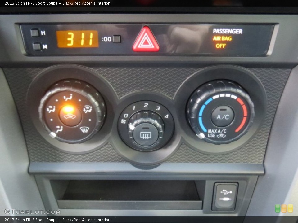 Black/Red Accents Interior Controls for the 2013 Scion FR-S Sport Coupe #74603207