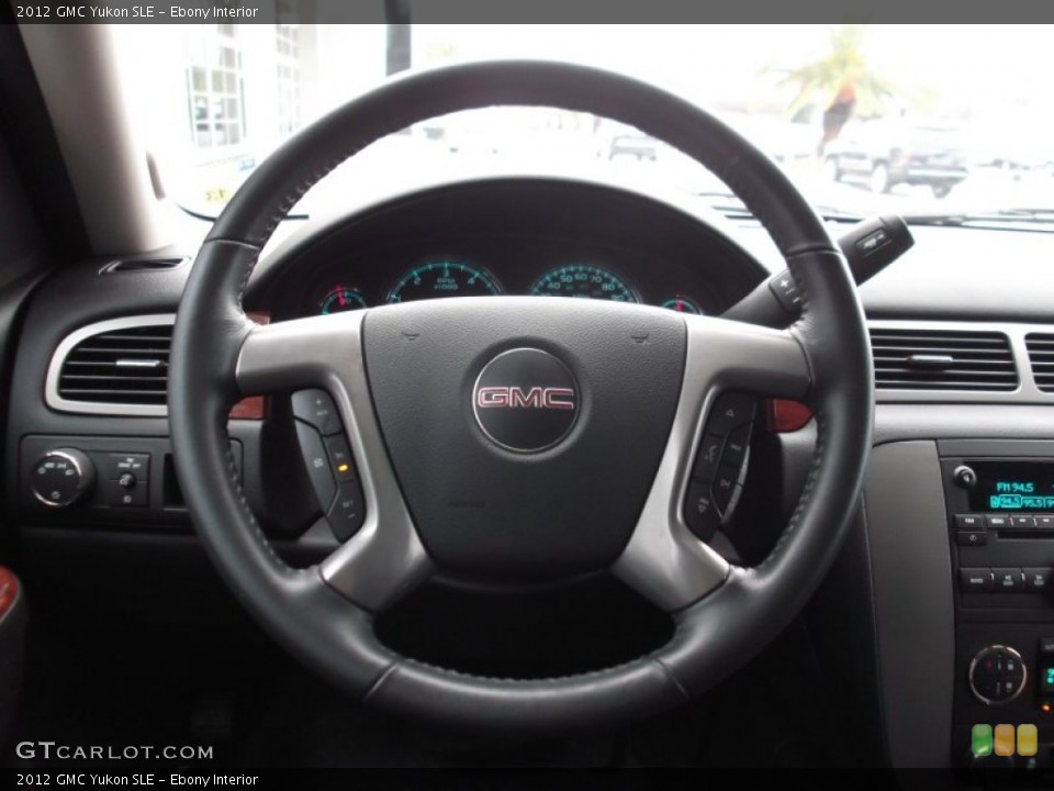 Ebony Interior Steering Wheel for the 2012 GMC Yukon SLE #74605511